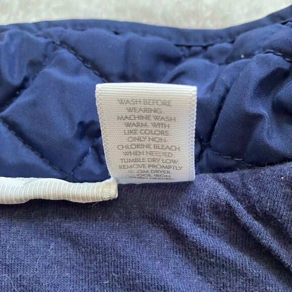 First Impressions 3-6M Navy Quilted Jacket 100% Cotton Lined EUC Baby - Picture 5 of 16